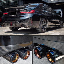 Load image into Gallery viewer, For BMW 3 Series G20 G21 320d 330i M Performance Carbon Fiber Exhaust tips