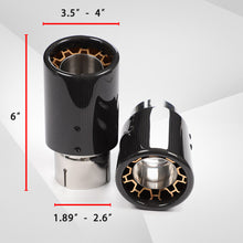 Load image into Gallery viewer, Carbon Fiber Exhaust Tip Aluminum Bolt-On Tailpipe Decoration Upgrade