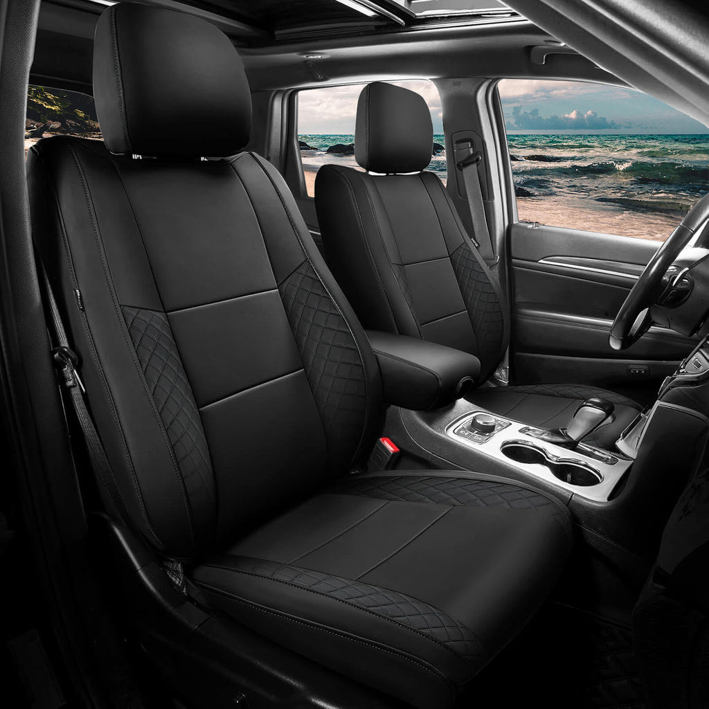Jeep Grand Cherokee (2011–2021) Luxury Leather Seat Covers – Custom Fit Waterproof Full Set