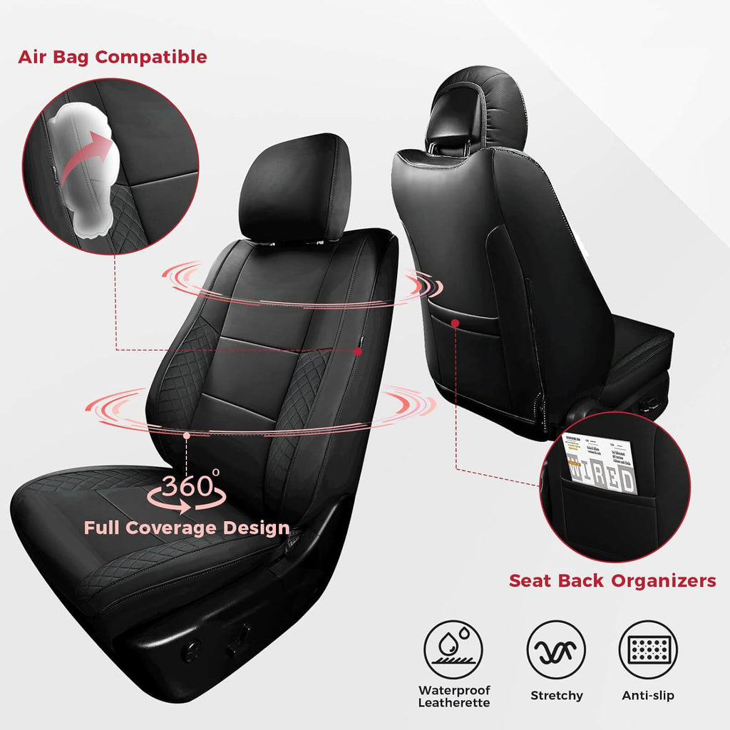 Jeep Grand Cherokee (2011–2021) Luxury Leather Seat Covers – Custom Fit Waterproof Full Set