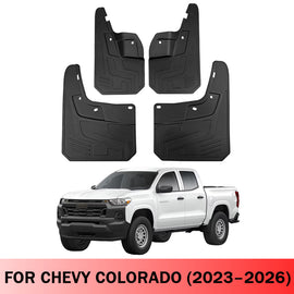 Amancarport® No‑Drill Mud Flaps for Chevrolet Colorado 2023–2026 Custom Fit All‑Weather Front & Rear Splash Guards (4PCS)