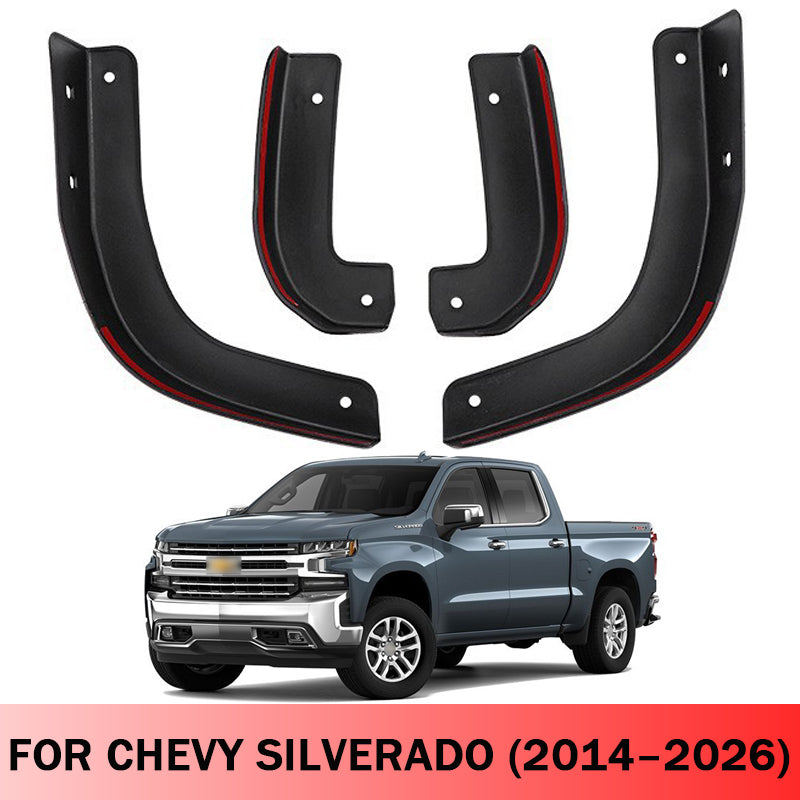 Amancarport® Mud Flaps for Chevrolet Silverado 2014–2026 No-Drill Custom Fit All-Weather (4PCS)