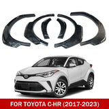 Front & Rear Fender Flares Kit for 2017–2023 Toyota C-HR – 6-Piece Glossy Black