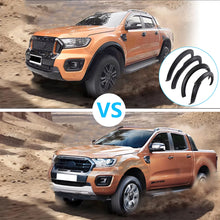 Load image into Gallery viewer, Matte Black LED Fender Flares for 2015–2025 Ford Ranger T7/T8/T9 – Front &amp; Rear Wheel Arch Kit