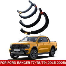 Load image into Gallery viewer, Matte Black LED Fender Flares for 2015–2025 Ford Ranger T7/T8/T9 – Front &amp; Rear Wheel Arch Kit