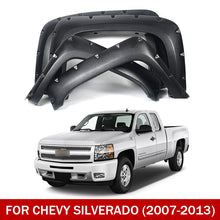 Load image into Gallery viewer, Front &amp; Rear Fender Flares Kit for 2007–2013 Chevy Silverado 1500 Long Bed – Textured Finish (Not for GMC Sierra)