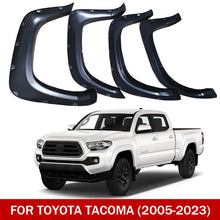 Load image into Gallery viewer, Fender Flares for 2005–2023 Toyota Tacoma – Pocket-Riveted Matte Black