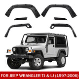 Fender Flares for 1997–2006 Jeep Wrangler TJ & LJ – Front & Rear, 4-Piece Set