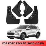 Mud Flaps for Ford Escape 2020–2025 Base Model No-Drill Custom Fit All-Weather Front & Rear Splash Guards (4PCS)