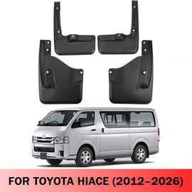 Mud Flaps for Toyota Hiace 2012–2026 No-Drill Custom Fit All-Weather Front & Rear Splash Guards (4PCS)