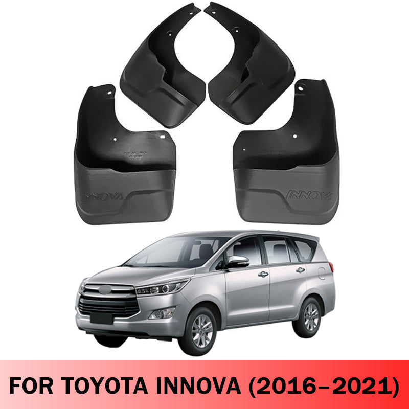 Mud Flaps for Toyota INNOVA 2016–2021 No-Drill Custom Fit All-Weather Front & Rear Splash Guards (4PCS)