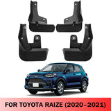 Mud Flaps for Toyota Raize / Rocky 2020–2021 No-Drill Custom Fit All-Weather Front & Rear Splash Guards (4PCS)