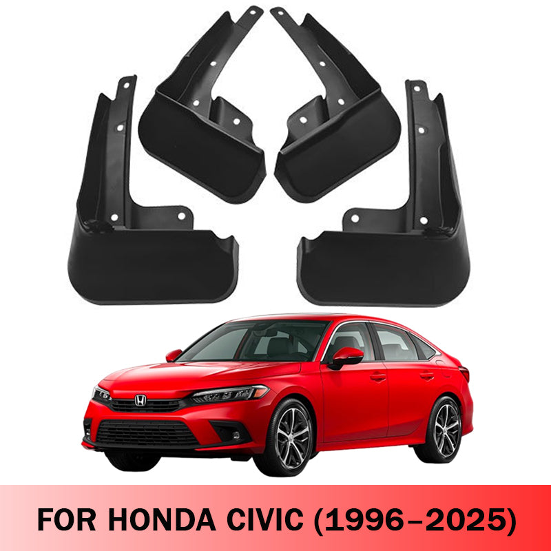 Mud Flaps for Honda Civic Hatchback 1996–2025 No-Drill Custom Fit All-Weather Front & Rear Splash Guards (4PCS)