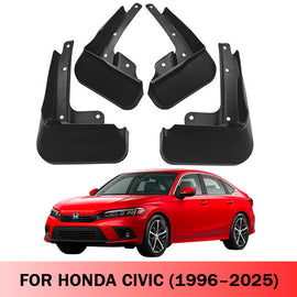 Mud Flaps for Honda Civic Hatchback 1996–2025 No-Drill Custom Fit All-Weather Front & Rear Splash Guards (4PCS)
