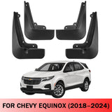 Mud Flaps for Chevrolet Equinox 2018–2024 No-Drill Custom Fit All-Weather Front & Rear Splash Guards (4PCS)