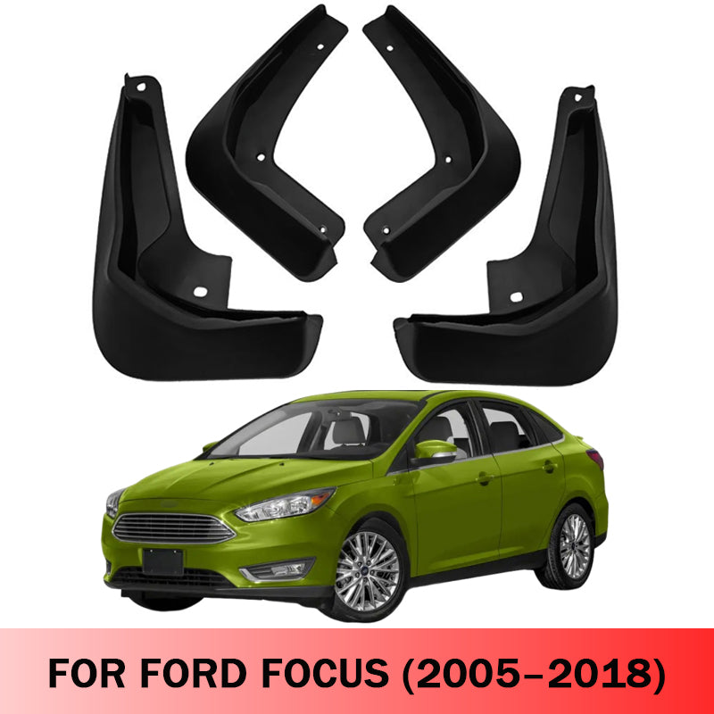 Mud Flaps for Ford Focus Hatchback 2005–2018 No-Drill Custom Fit All-Weather Front & Rear Splash Guards (4PCS)