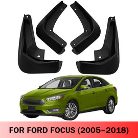 Mud Flaps for Ford Focus Hatchback 2005–2018 No-Drill Custom Fit All-Weather Front & Rear Splash Guards (4PCS)