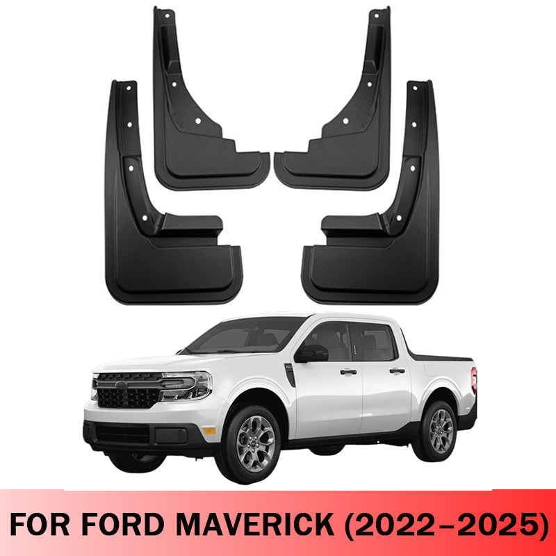 Amancarport® No-Drill Mud Flaps for Ford Maverick 2022–2025 Custom Fit All-Weather Front & Rear Splash Guards (4PCS)