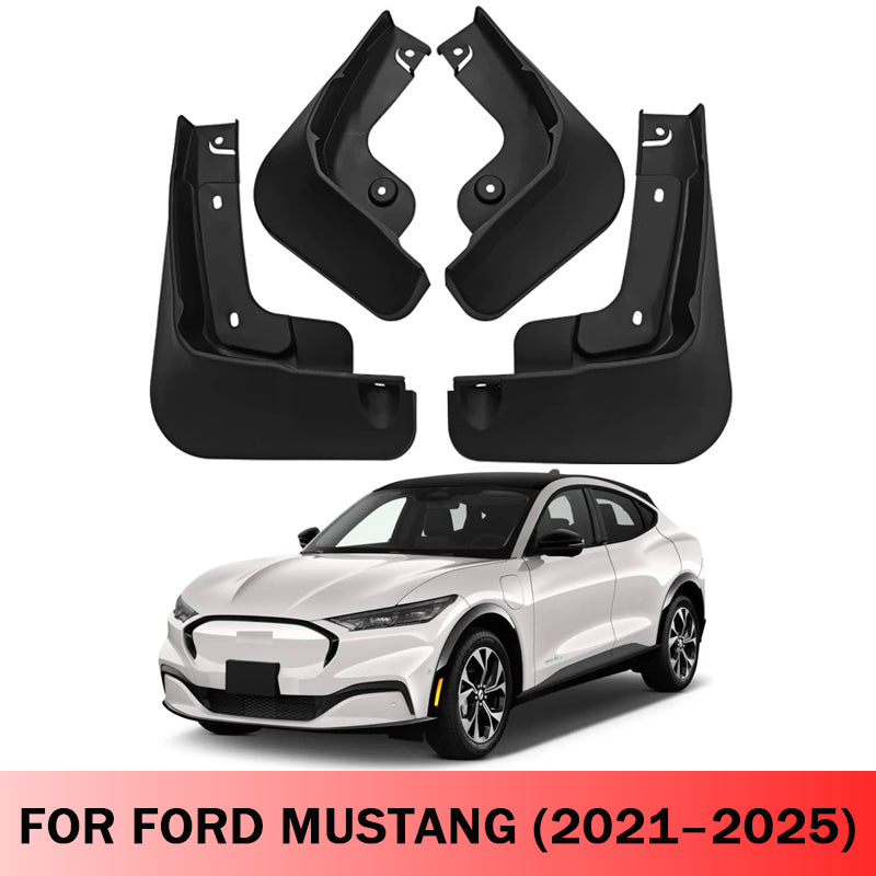 Mud Flaps for Ford Mustang Mach-E 2021–2025 No-Drill Custom Fit All-Weather Front & Rear Splash Guards (4PCS)