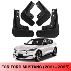 Mud Flaps for Ford Mustang Mach-E 2021–2025 No-Drill Custom Fit All-Weather Front & Rear Splash Guards (4PCS)