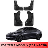 Amancarport® Mud Flaps for Tesla Model Y 2021–2026 No-Drill Custom Fit Front & Rear Splash Guards (4PCS)