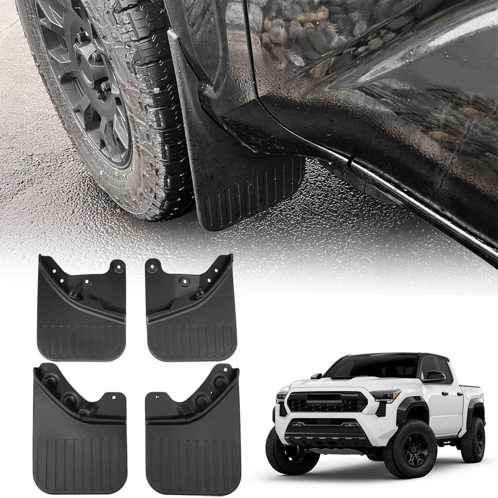 Amancarport® No-Drill Mud Flaps for Toyota Tacoma 2005–2025 Heavy-Duty All-Weather Custom Fit (4PCS)