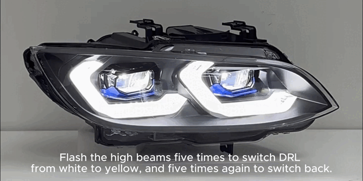 Laser Style LED Headlights for 2007–2010 BMW E92 E93 M3 3 Series – Dual Projector with Amber/White DRL