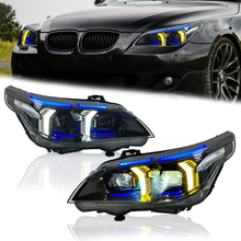 Load image into Gallery viewer, Headlights for BMW 5 Series E60 (2003–2010), Snake Eye Projector Lens Modified Headlamp Assembly
