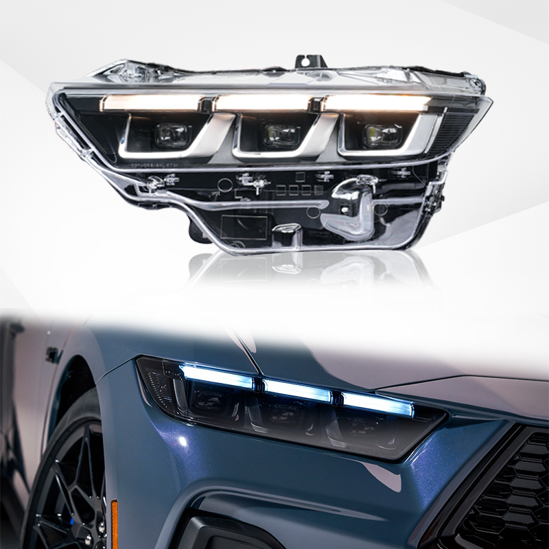 For Ford Mustang S650 Headlight Assembly 2023–2025 Sequential Turn Signal Plug & Play