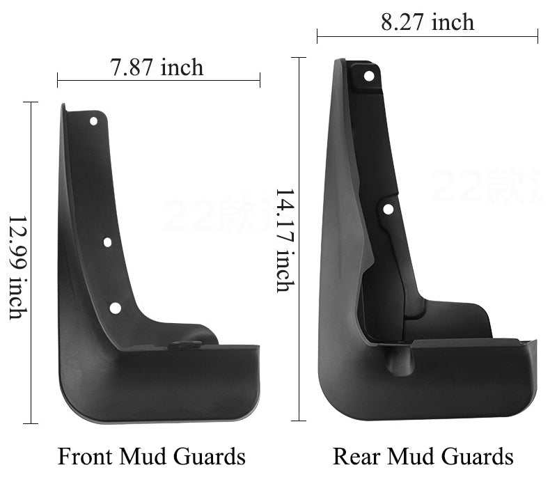 Mud Flaps for Toyota Highlander 2001–2026 No-Drill Front & Rear Custom Fit All-Weather Splash Guards