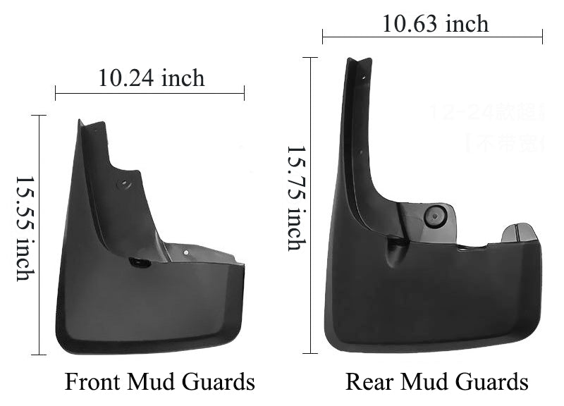 Mud Flaps for Toyota 4Runner 2012–2024 All-Weather Custom Fit Splash Guards