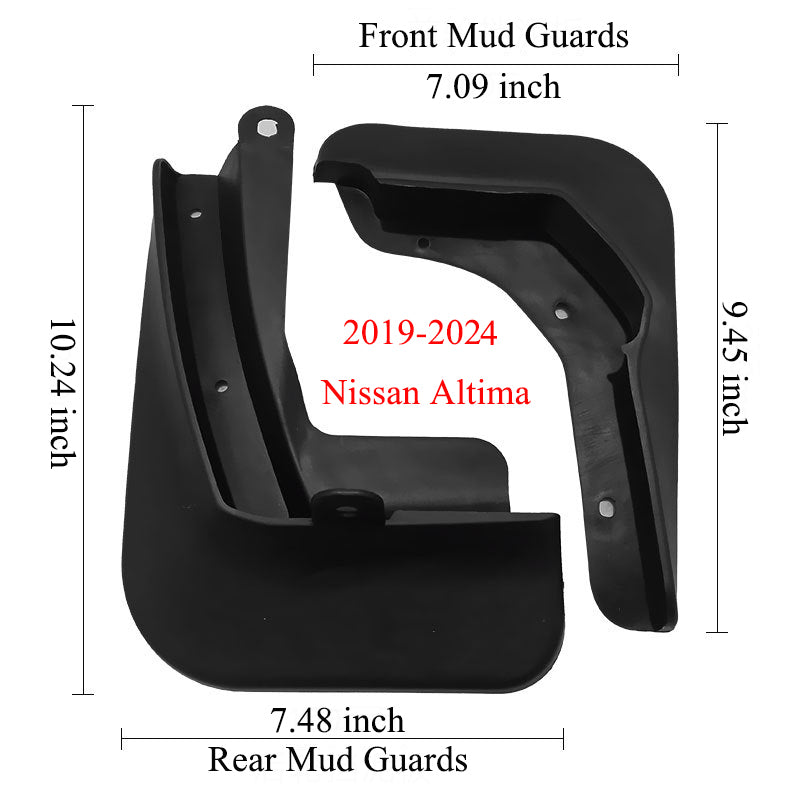 Mud Flaps for Nissan Altima 2019–2024 No-Drill Custom Fit Front & Rear Splash Guards (4PCS)