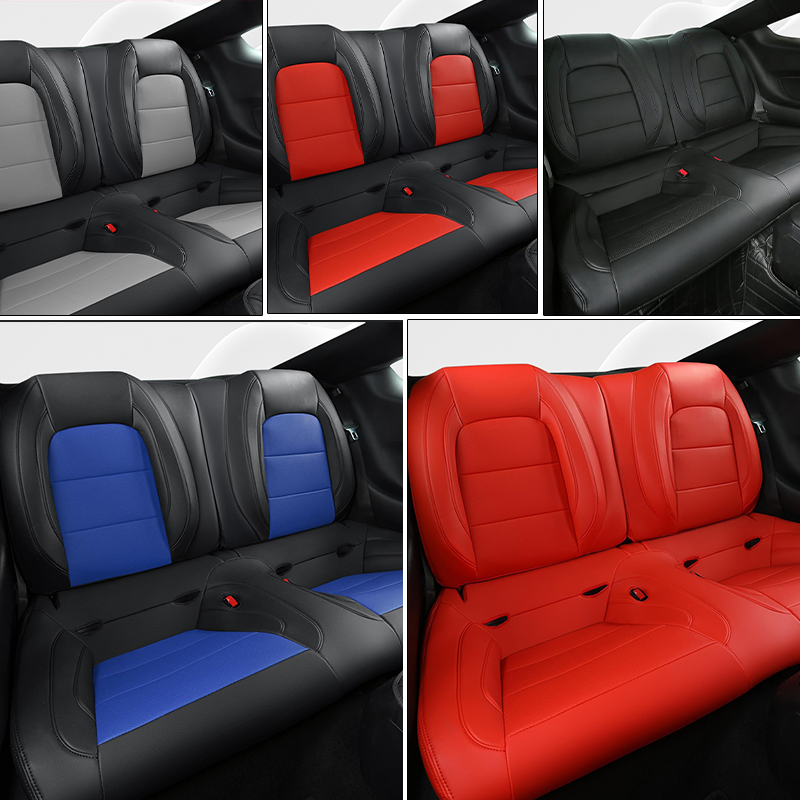 Custom Leather Seat Covers for Ford Mustang Coupe (2015–2025) – Full Set, Sporty Fit