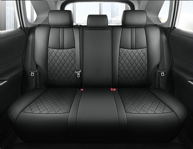 Custom For Toyota Rav4 (2019-2025) Sporty Leather Car Seat Cover Full Set Compatible with Airbags