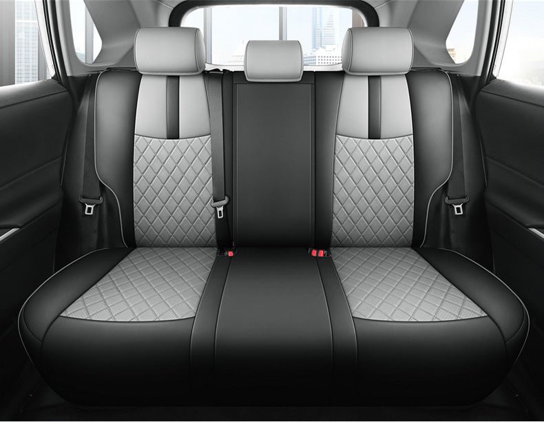 Custom For Toyota Rav4 (2019-2025) Sporty Leather Car Seat Cover Full Set Compatible with Airbags