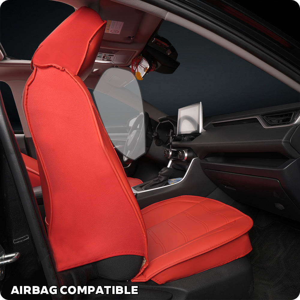 Amancarport® Universal Faux Leather Car Seat Covers – 5-Piece Waterproof Set for Most Vehicles