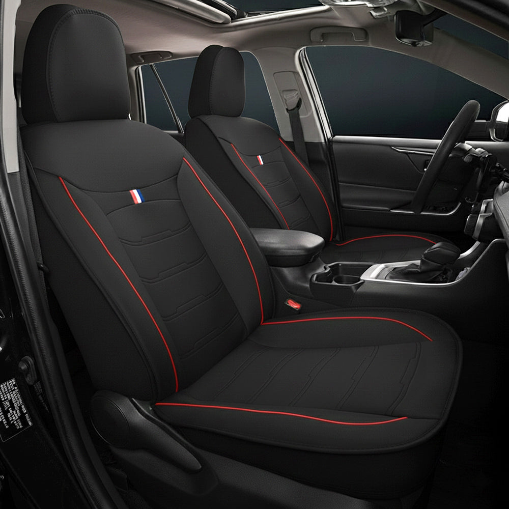 Amancarport® Universal Faux Leather Car Seat Covers – 5-Piece Waterproof Set for Most Vehicles