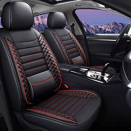 Universal 3D Car Seat Covers Full Set – 5-Piece Faux Leather, Waterproof & Breathable Design