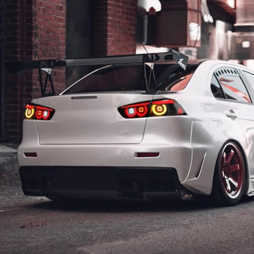 Mitsubishi Lancer EVO X 2008–2020 LED Taillights Assembly, Sequential Turn Signals, Plug & Play