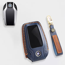 Load image into Gallery viewer, Genuine Leather Key Fob Cover for BMW 1 3 4 5 7 Series X1 X3 X4 X5 X6 X7 330i 530i 540i 730i Smart Key Case Holder Accessories
