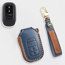 Load image into Gallery viewer, Genuine Leather Key Cover for Honda Civic, Accord, CR-V, Pilot, HR-V - 2 to 7 Button Case / Fits Odyssey, Passport, Insight