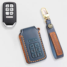 Load image into Gallery viewer, Genuine Leather Key Cover for Honda Civic, Accord, CR-V, Pilot, HR-V - 2 to 7 Button Case / Fits Odyssey, Passport, Insight