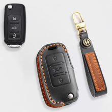 Load image into Gallery viewer, Genuine Leather Key Fob Cover for All 3-Button Volkswagen Key Fobs