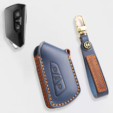 Load image into Gallery viewer, Genuine Leather Key Fob Cover for All 3-Button Volkswagen Key Fobs