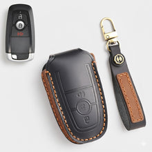 Load image into Gallery viewer, Premium Leather Key Fob Cover for Ford F150 F250 Mustang - Protective Case for 3/4/5 Button Remotes (Fits Bronco/Ranger/Edge)