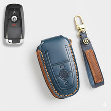 Load image into Gallery viewer, Premium Leather Key Fob Cover for Ford F150 F250 Mustang - Protective Case for 3/4/5 Button Remotes (Fits Bronco/Ranger/Edge)