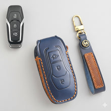 Load image into Gallery viewer, Premium Leather Key Fob Cover for Ford F150 F250 Mustang - Protective Case for 3/4/5 Button Remotes (Fits Bronco/Ranger/Edge)