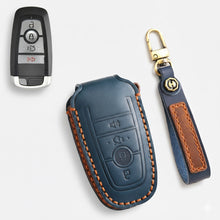 Load image into Gallery viewer, Premium Leather Key Fob Cover for Ford F150 F250 Mustang - Protective Case for 3/4/5 Button Remotes (Fits Bronco/Ranger/Edge)