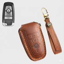 Load image into Gallery viewer, Premium Leather Key Fob Cover for Ford F150 F250 Mustang - Protective Case for 3/4/5 Button Remotes (Fits Bronco/Ranger/Edge)