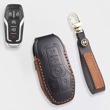 Load image into Gallery viewer, Premium Leather Key Fob Cover for Ford F150 F250 Mustang - Protective Case for 3/4/5 Button Remotes (Fits Bronco/Ranger/Edge)